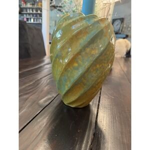 VTG USA California Vase Yellow Green Blueish Spring Collectible